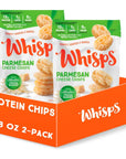 Whisps Cheese Crisps Parmesan Cheese | Protein Chips | Healthy Snacks | Protein Snacks, Gluten Free, High Protein, Low Carb Keto Food (10.8 Oz, 2 Pack)