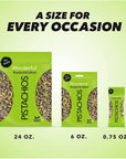 Wonderful Pistachios, No Shells, Roasted & Salted Nuts, 24 Ounce Resealable Bag, Good Source of Protein, Gluten Free, On the Go Snack