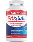 U.S. Doctors’ Clinical Prostata Advanced Bioavailable Prostate Health Support with Saw Palmetto, Lycopene, & Vitamin A for Urinary Function and Relief from Discomfort (1 Month Supply - 60 Softgels)