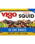 Vigo Premium Imported Canned Seafood Squid in Ink Sauce Specialty Flavored Perfect for Recipes and Dishes Squid in Ink Sauce 4 Ounce Pack of 10