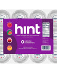 Hint Water Purple Variety Pack Pack of 12 16 Ounce Bottles 3 Bottles Each of Raspberry Watermelon Cherry and Peach Zero Calories Zero Sugar and Zero Sweeteners