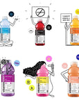 Vitamin Water ZERO Sugar  All Flavor Variety Pack Sampler  20 fl Oz Bottles Nutrient Electrolyte Enhanced Flavored Drinking Water With Vitamins Rise Shine Ice Look Gutsy XXX  Pack of 12