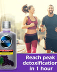 Wellgenix Omni Cleansing Drink, Extra Strength Body Detox, Herbal Cleanse Detox Liquid, One Hour Cleanser, Flush Your System, Grape Flavor, 32 Fl Oz, Premium Detox Support Supplement