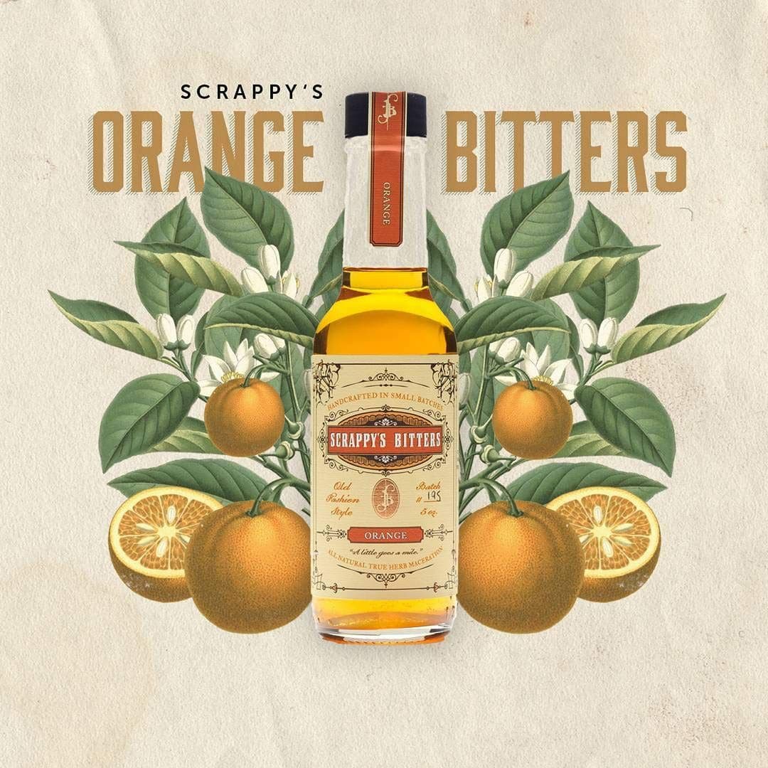 Scrappys Bitters  Orange 10 oz  Organic Ingredients Finest Herbs  Zests No Extracts Artificial Flavors Chemicals or Dyes Made in the USA