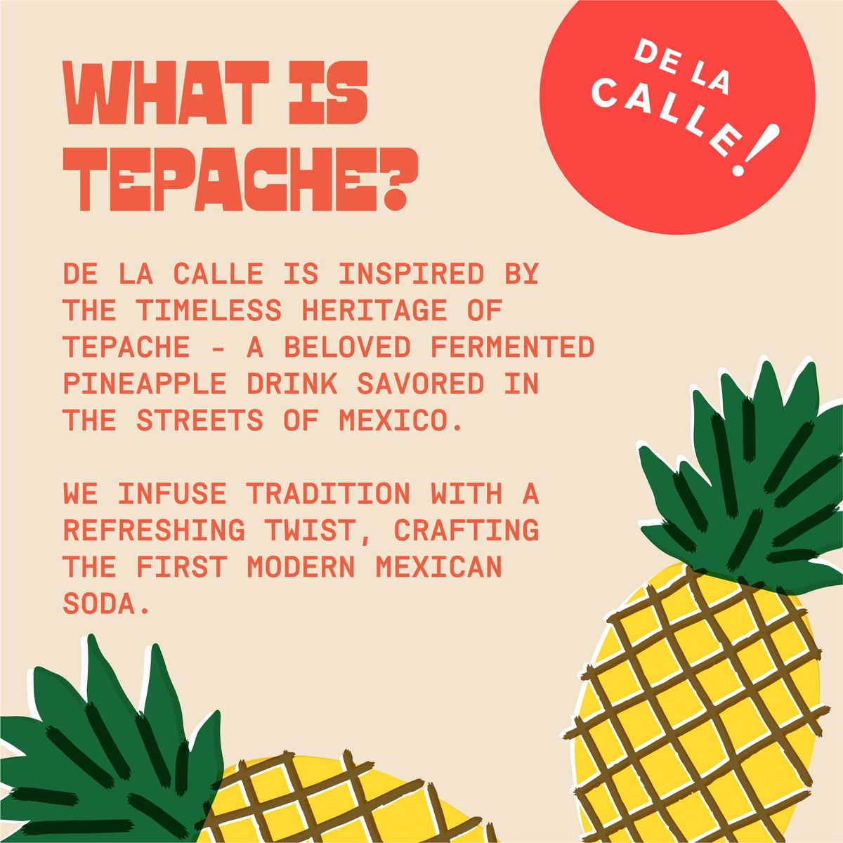 De La Calle Tepache  Grapefruit Lime  Modern Mexican Soda  Craft Fermented Pineapple Sparkling Beverage  Certified Organic Antioxidant Rich NonAlcoholic Healthy Soda Low Sugar Low Calorie NonGMO