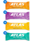 Atlas Protein Bar 20g Protein 1g Sugar Clean Ingredients Gluten Free Chocolate Variety 12 Count Pack of 1