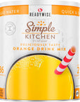 READYWISE  Simple Kitchen Orange Drink Mix 86 Servings Healthy Powdered Drink Mix Healthy Drinks Emergency Food Supply 10 Can