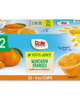 Dole Fruit Bowls Mandarin Oranges in 100 Juice Snacks 4oz 12 Total Cups Gluten  Dairy Free Bulk Lunch Snacks for Kids  Adults