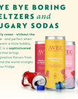 AVEC Soda  Mixer Variety Pack  12 Pack 845 Oz  2 x 6 Flavors Sparkling Water Seltzer Cans  Spiced  Fruity Botanical Fresh Juice Cocktail Mixers  No Alcohol Artificial Sugar  Preservatives