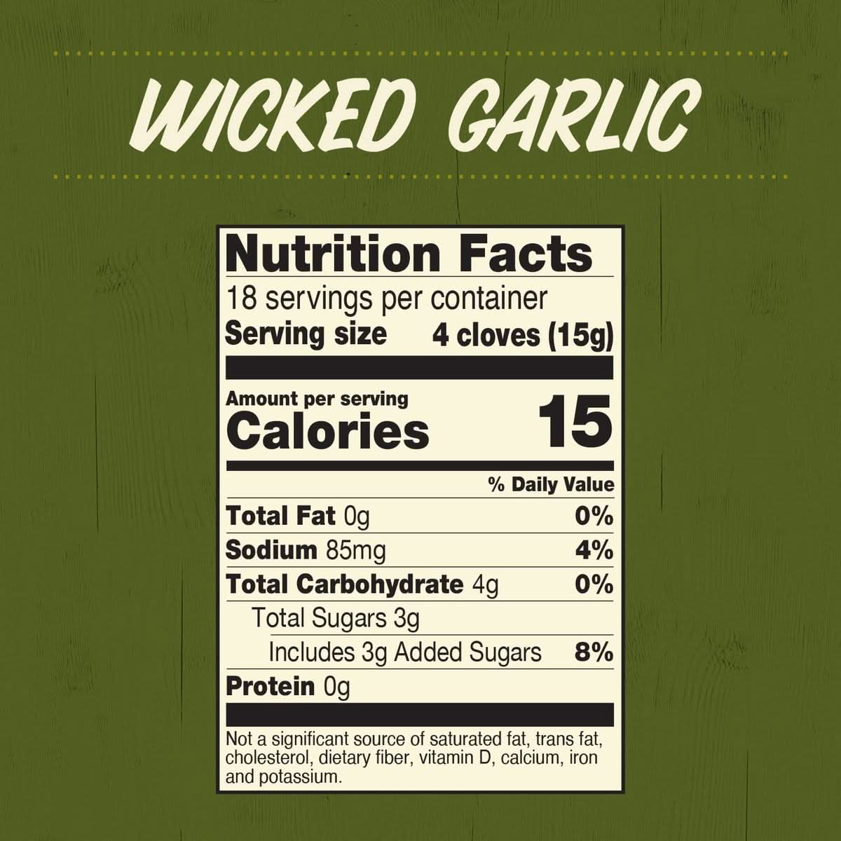 Wickles Pickles Wicked Garlic 6 Pack  Spicy Pickled Garlic Cloves  Slightly Tangy Definitely Spicy Wickedly Delicious 12 oz Each