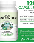 Lysine Complex with Probiotics - L-Lysine 1000mg Capsules for Protein Synthesis and Immune Health - 1000 mg Lysine Supplement from Lysine HCl - Amino Acid with Enzymax for Enhanced Absorption