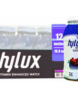 Hylux Pomegranate  Raspberry Bottle Water Case of 12   Electrolyte Drinks with Crisp Refreshing Taste  Fast Hydration Drink  Lightly Sweetened Antioxidant Drink with Fewer Calories Per Bottle