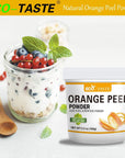 ECO-TASTE 100% Pure Orange Peel Powder, 5.3 oz, Pure and Raw, Good Sources of Antioxidants and Vitamin, 150 Grams