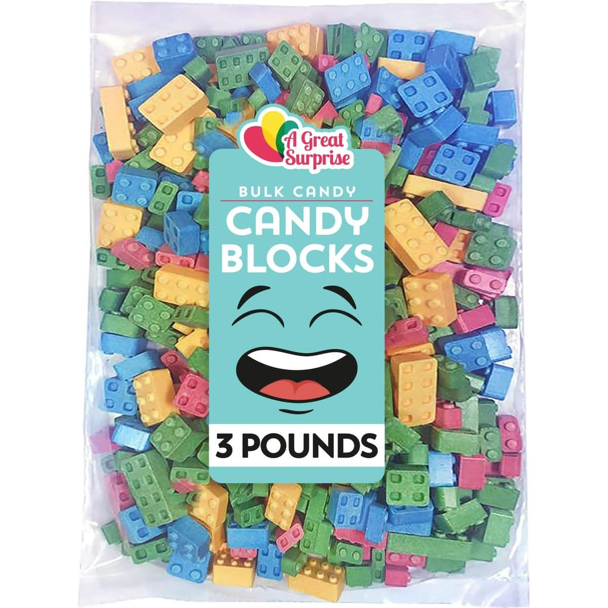 Building Blocks Candy  3 Pound Bag  Building Block Candies  Candy Bricks Assorted Flavors  Edible Blocks Assortment