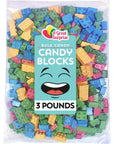 Building Blocks Candy  3 Pound Bag  Building Block Candies  Candy Bricks Assorted Flavors  Edible Blocks Assortment