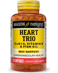 MASON NATURAL Heart Trio: Co Q10, Vitamin E & Fish Oil - 60 Softgels