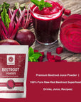 Beetroot Powder 227g  Premium Beet Root Juice Powder 8 Ounces  100 Pure Raw Red Beetroot Superfood for Drinks Juice Recipes Vegan Non GMO Gluten Free