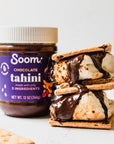 Soom Foods Chocolate Sesame Spread  12oz 2 Pack  Made with 3 Ingredients Low Sugar DairyFree NutFree GlutenFree Palm OilFree  5g Protein  Better for You Chocolate Spread