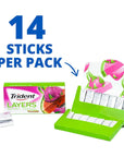 Trident Layers Watermelon  Tropical Fruit Sugar Free Gum 12 Packs of 14 Pieces 168 Total Pieces