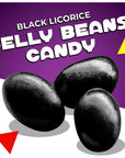 Black Licorice Jelly Beans Candy Large Size 2 Pound Bag