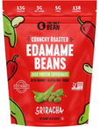 The Only Bean - Crunchy Roasted Edamame Snack (Sriracha) - High Protein Healthy Snack, 18 Ounce Bag (1 Pack)