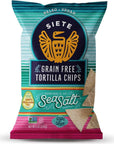 Siete Grain Free Tortilla Chips | Gluten Free Chips | Paleo & Vegan Snacks | Non GMO | Sea Salt, 5 Ounce (Pack of 12)