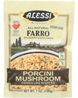 Alessi Autentico Premium Seasoned Roman Grain Farro Cooks Like Risotto Heart Healthy Easy to Prepare 7oz Porcini Mushroom Pack of 6