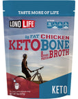 LonoLife Keto Bone Broth Protein Powder Chicken flavored 8g Protein 4g Fat Keto Friendly 8oz Bulk Container15 Servings Packaging May Vary