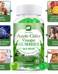 B BEWORTHS Apple Cider Vinegar & Sea Moss Gummies - 80 Gummies