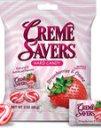 One Orange and Creme Strawberry and Creme 3oz Bundle  The Original Classic Creme Savers Featuring the Taste of Fresh Fruit and Cream