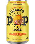 Culture Pop Sparkling Probiotic Soda  40 Calories per can Vegan NonGMO  12 Fl Oz Cans 5 Flavor Variety Pack of 5