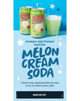 Felice Melon Cream Soda Extremely Popular in Japan  1183 Fl Oz  Pack of 12