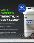 POWERLIFE Tony Horton High Impact Plant Protein Powder with 3000 MG of HMB, Plant-Based, No Sugar Added, Vegan, Keto Friendly, Non-GMO (Chocolate)