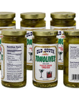 Old South Tomolives Pickled Green Tomatoes 8oz 6 Pack Bundled with Complimentary 4count Stainless Steel Cocktail Picks  Ultimate Martini Garnish  Great Cocktail Snack