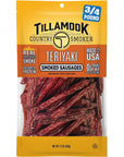 Tillamook Country Smoker Real Hardwood Smoked Sausages Teriyaki 12 Ounce