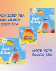 Crystal Light Tea Variety Pack Peach Iced Tea Lemon Iced Tea Raspberry Green Tea and Peach Mango Green Tea 1 Box Each 4 Pack Powdered Drink Mix 40 Total Packets Bundle with Drink Pouch and Straw