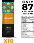 Fruit Snacks by Zest Delites Fruit Leather Mango Fruit Bars Healthy Snacks for Adults Dried Fruit No Sugar Added Mango 088 oz x 10