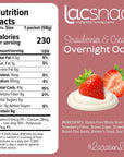 Lacsnac Strawberries and Cream Lactation Overnight Oats 1224 oz Pack of 6  Lactation Supplement for Nursing Moms made with Whole Grain Oats Flax Seeds and Brewers Yeast Promotes Lactation  Healthy Breast Milk Supply GMOfree Vegan Glutenfree