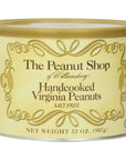 The Peanut Shop of Williamsburg Salt Free Handcooked Virginia Peanuts 32Ounce Tin