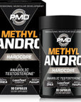 PMD Methyl Andro Hardcore - Support Testosterone for Lean Muscle & Strength Gains-Weightlifting and Workout Performance- Dietary Supplement (90 Capsules)