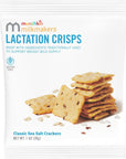 Munchkin Milkmakers Lactation Crisps for Nursing Breastfeeding  Pumping Moms  Gluten Free  Fenugreek Free Crackers with Milk Boosting Ingredients like Oats  Flax