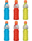 Gatorade Thirst Quencher Sport Cap Bottle Variety Pack 24 fl oz 6 ct Sports Drinking Bottle Packaged by ComboCreations