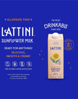 Lattini Unsweetened NonDairy Sunflower Milk  PlantBased Vegan Sustainable NonGMO  Allergen Free Milk Alternative 32 fl oz Pack of 6