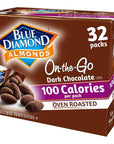 Blue Diamond Almonds Dark Chocolate Cocoa Dusted Snack Nuts, 100 Calorie Packs, 32 Count