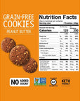 Hu No Added Sugar Peanut Butter Cookies | 3 Pack | Keto, Gluten Free, Grain Free, Dairy Free & No Added Sugar Snack | Paleo, Non GMO Certified & Keto Friendly Desserts | Crunchy Mini Chocolate Chip Cookies