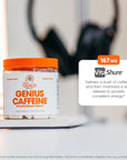 Genius Caffeine Pills 100mg, Extended-Release Microencapsulated Caffeine Pills - All-Natural Non-Crash Sustained Energy, Focus & Concentration Supplement - Nootropic Brain Booster - 100 Capsules