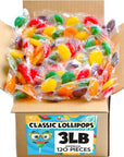 Lollipops  3 Pounds  Classic Lollipops Individually Wrapped  Flat Lolipops for Kids  Summer Candy Suckers  Assorted Fruit Flavors  Birthday Party Goodie Bag Favors  Bulk Candy