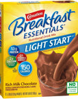 Carnation Breakfast Essentials Light Start Powder Drink Mix Rich Milk Chocolate 8 Packets