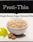 ProtiThin  High Protein Maple Brown Sugar Oatmeal Instant Diet Meal Replacement 15g Protein  Low Carb  Low Fat GlutenFree 1 Pack of 7 Servings