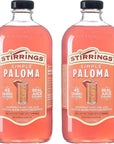 Stirrings 2 Pack Paloma Cocktail Mix 750ml Bottles  Real Juice No Preservatives  90 Calories  Drink Mixer